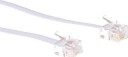 ACT Hvit 3 m Flat Telefonkabel Med RJ12 Kontakter