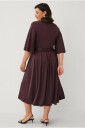 Ellos Plus collection   Kjole med trompetermer   Brun
