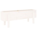 Høybed for hage hvit 101x30x38 cm heltre furu