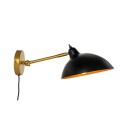 Dyberg Larsen Futura Vegglampe Matt Sort/ Gull/Messing