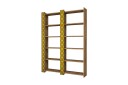 Bokhylle Amtorp 124 cm   Brun|Gul