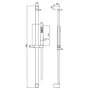 Fima Dusjsett Zeta F2443 Kubisk Hånddusj Krom
