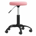 vidaXL Kontorstol rosa fløyel