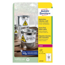Avery Sterke etiketter, hvite , Tåler varme, kulde, fukt, utendørsbruk, 99,1 x 42,3 mm, Laser