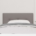  LED Hodegjerde Med Knapper Taupe 80 cm Stoff