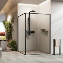 Novellini Riga 2PF Skyvedører Høyre Børstet Kobber / 107cm