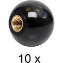 Bakelitt vingemutterkule M5. Pakke med 10 stk.