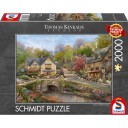 Schmidt Spiele Thomas Kinkade Puslespill 2000 Brikker Sommer I Brosteinslandsbyen