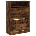  Skoskap med 2 vippeskuffer røkt eik 80x34x116 cm 8721012386044