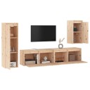 vidaXL TV-benker 4 stk heltre furu