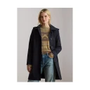 Lauren Ralph Lauren Hooded Cotton-Blend Balmacaan Coat - Black - S