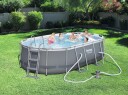 Bestway Power Steel Oval Bassengsett 427x250x100 cm