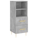 vidaXL Skjenk betonggrå 34,5x34x90 cm konstruert tre