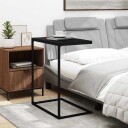 vidaXL Sidebord svart 55x35x66 cm konstruert tre