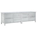 vidaXL Putekasse hvit 198,5x50x56,5 cm heltre gran