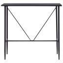 vidaXL Barbord svart 120x60x110 cm MDF