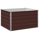 vidaXL Hevet Hagebed Brun 100 x 80 x 55 cm kaldvalset stål