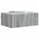  Vegghengt Nattbord med skuff 2 pcs Grå sonoma 49 x 34,5 x 20 cm