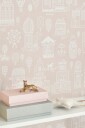 Majvillan Tapet Small Town Rosa