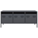  TV-benk antrasitt 101,5x39x43,5 cm kaldvalset stål 8721102929854