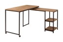 Skrivebord Berat 127 cm med Oppbevaringshyller   Natur/Svart