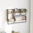  Vegghyllesett 4 pcs Artisan Eik 65 x 25 x 30 cm Konstruert tre