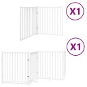 Vidaxl Hundeport Sammenleggbar 6 Paneler Hvit 480 cm Poppeltre