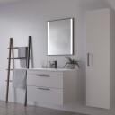 Loevschall Libra speil med lys, 60x70 cm