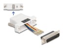 Delock D-Sub 25 Pins Hann Til Rj45 Hunnmonteringssett Hvit