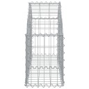 vidaXL Gabionkurv buet 100x30x40/60 cm galvanisert jern