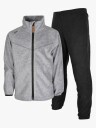 Lindberg Kids' Umeå Fleece Set 130, Grey Melange/Black