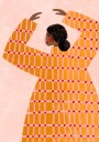 The Woman With the Checked Dress Poster Plakat / 30x40cm