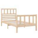 vidaXL Sengeramme heltre 75x190 cm 2FT6 Small Single