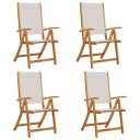  Sammenleggbare stoler 4 stk heltre akasie og textilene 3279238