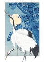 Cranes In a Moonlit Night Plakat Plakat / 21x30cm