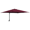  Terrasseparasoll Bordeaux rød Polyester stoff Stor Sammenleggbar