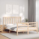 vidaXL Sengeramme med hodegavl 120x200 cm heltre