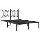  Sengeramme i metall med hodegavl svart 120x190 cm 8721102643880