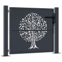 Hageport antrasitt 105x105 cm stål tredesign