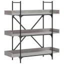  Bokhylle 3 etasjer grå sonoma 100x33x108,5 cm konstruert tre 8721012194724