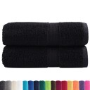 vidaXL Premium vaskehåndklær SOLUND 2 stk svart 30x30 cm 600 gsm