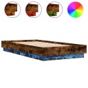 Sengeramme med LED-lys røkt eik 75x190 cm 8721012286030