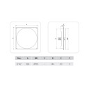 Flexit Tallerkenventil 4-Ktkarm/Ramme 6X6 - 49087