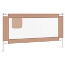 vidaXL Sengehest småbarn gråbrun 150x25 cm stoff