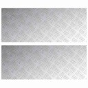  Sjekkplater 2 pcs sølv 100 x 40 cm Aluminium