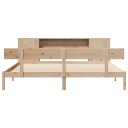  Seng med bokhylle uten madrass 180x200 cm heltre furu 3321780