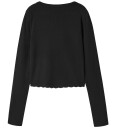 LMTD Nlfninaja Ls Crop Lace S Top   Black   158 164