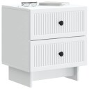  Nattbordskap 2 pcs Hvit 43 x 34,5 x 47,5 cm Konstruert tre