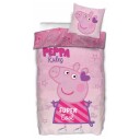 Licens Peppa Gris sengetøy 140x200 cm 100% bomull 2 i 1 Design Super Cool