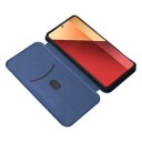 Xiaomi Redmi Note 13 Pro 4G/Poco M6 Pro Flip-deksel Karbonfiber Blå